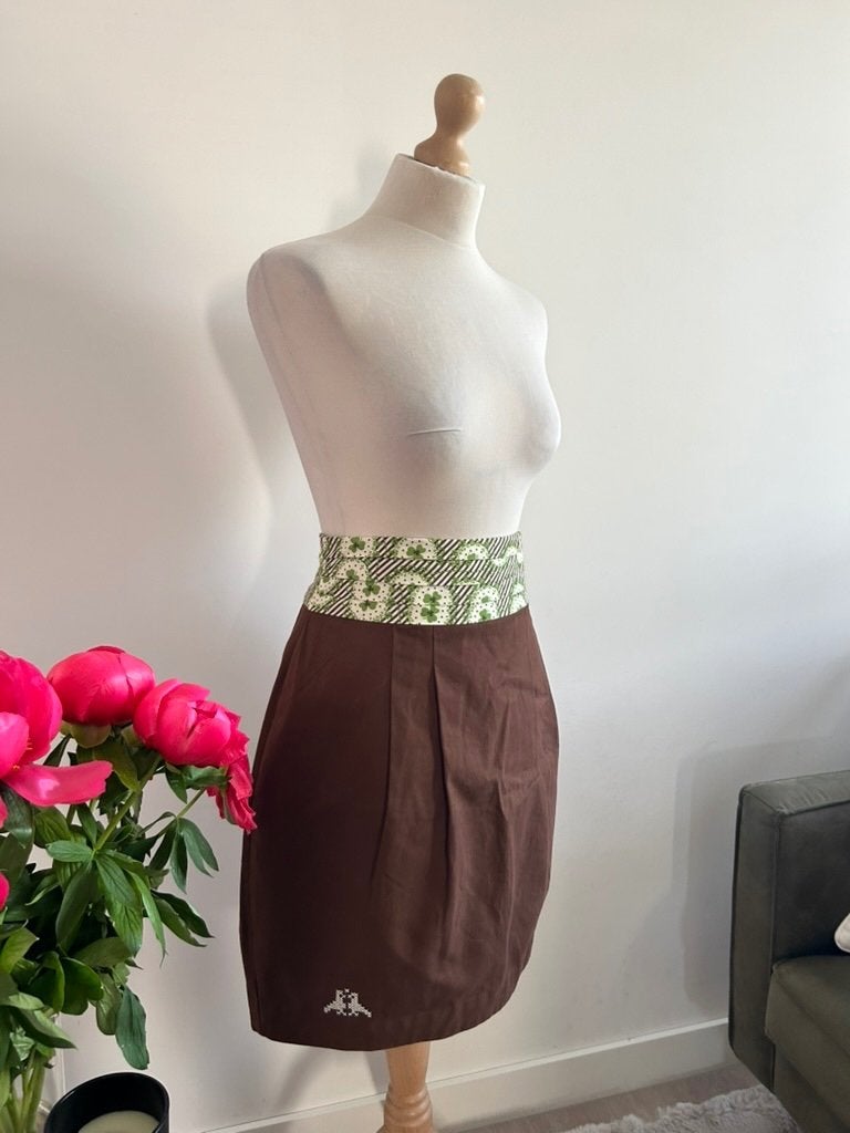 Blutsgeschwister maat L bruin groene tulp rok NIEUW 661, Bruin, Maat 42/44 (L), Blutsgeschwister, Nieuw