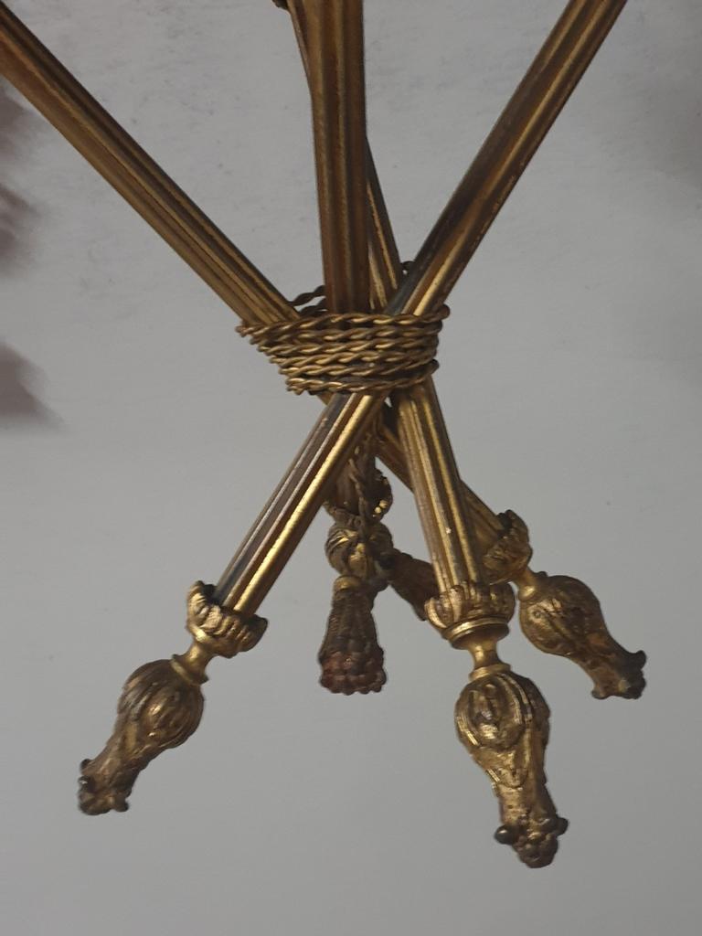 Antiek bronzen lamp, Ophalen