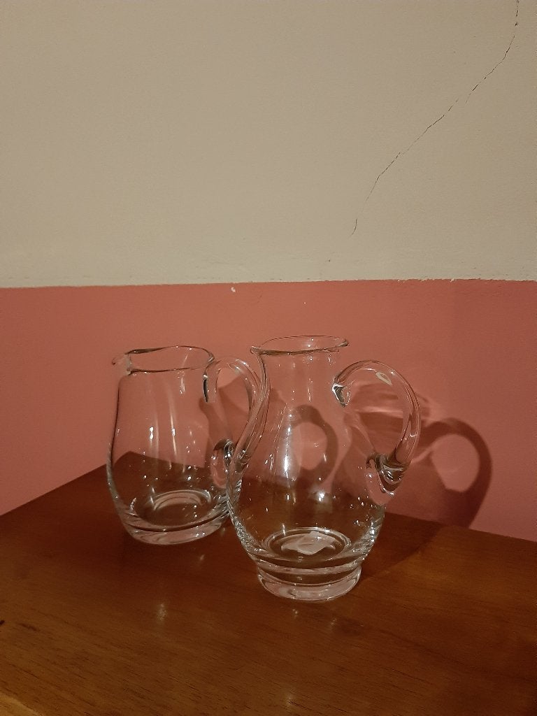 2 mondgeblazen karaffen, Antiek en Kunst, Ophalen of Verzenden