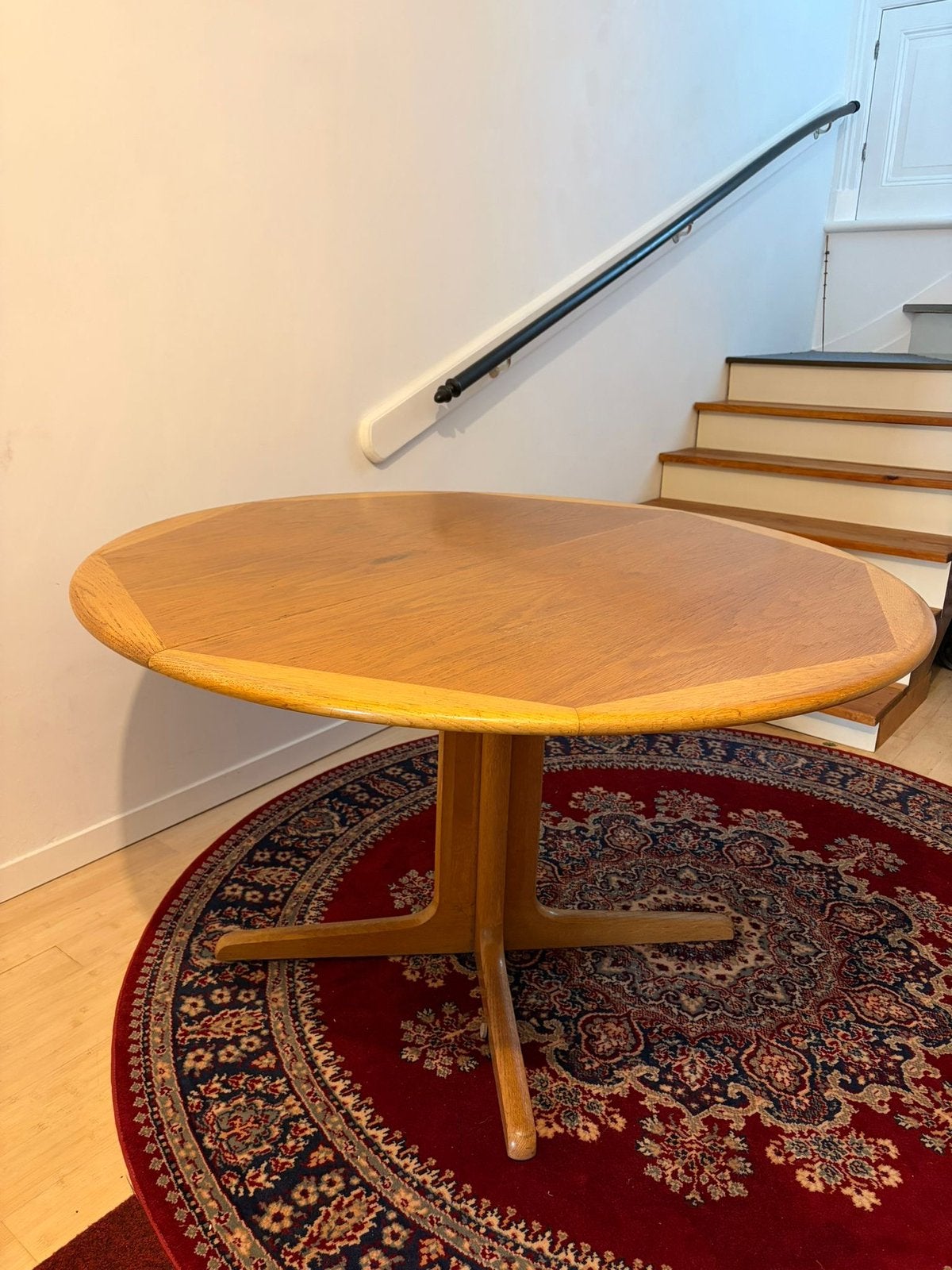 Uittrekbare eettafel Deens design van Laurits Martinis Larse, Huis en Inrichting, Tafels | Eettafels, 100 tot 150 cm, Teakhout