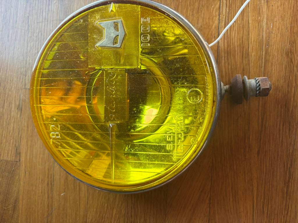 Vintage Marchal 782 gele mistlampen – set – Frankrijk, Auto-onderdelen, Ophalen of Verzenden, Gebruikt, Renault