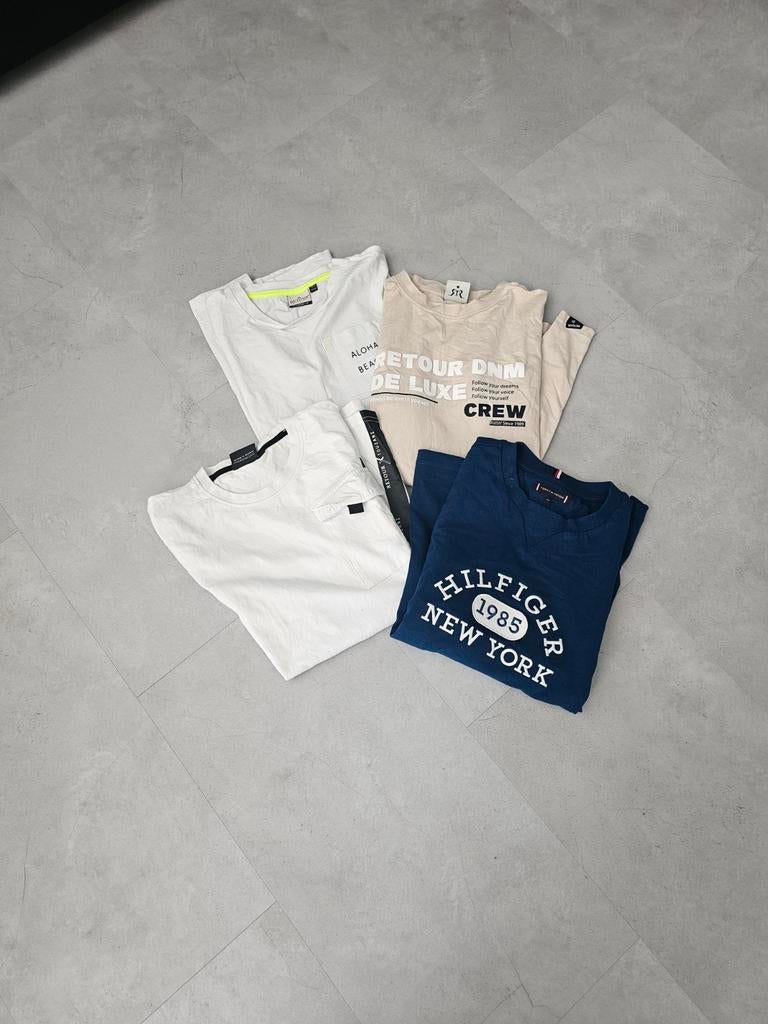 Jongens T-shirts maat 164 - Tommy Hilfiger & Touzani € 10,-, Gebruikt, Tommy Hilfiger, Touzani, Ophalen of Verzenden, Shirt of Longsleeve