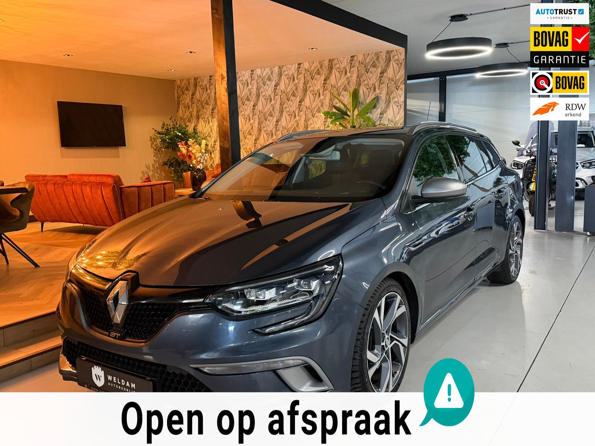 Renault Mégane Estate 1.6 TCe GT 205pk|Automaat|Sport Kuips, Gebruikt, 4 cilinders, Met garantie (alle), Parkeersensor