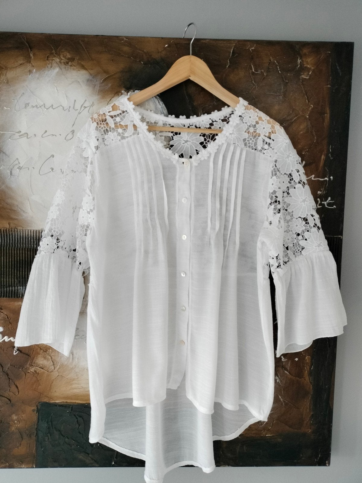 Ibiza blouse draagmaat L, Kleding | Dames, Wit, Maat 42/44 (L), Ophalen of Verzenden, Onbekend