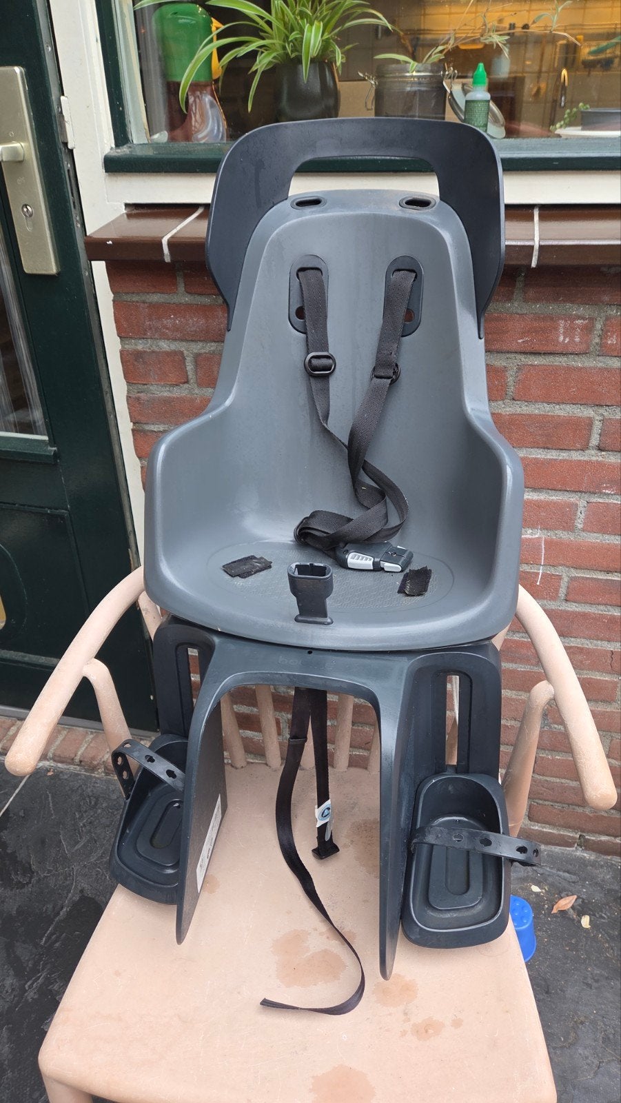 Fietsstoeltjes voorop en achter, Ophalen, Gebruikt