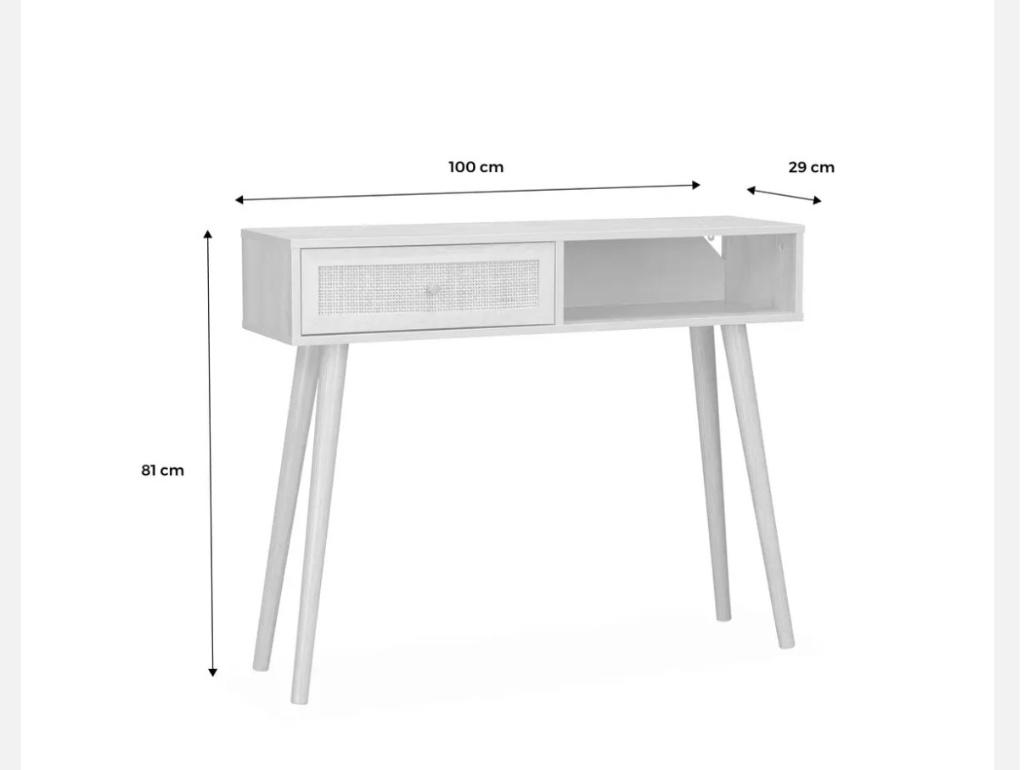 Foto 2 van Sidetable of kast met rotan