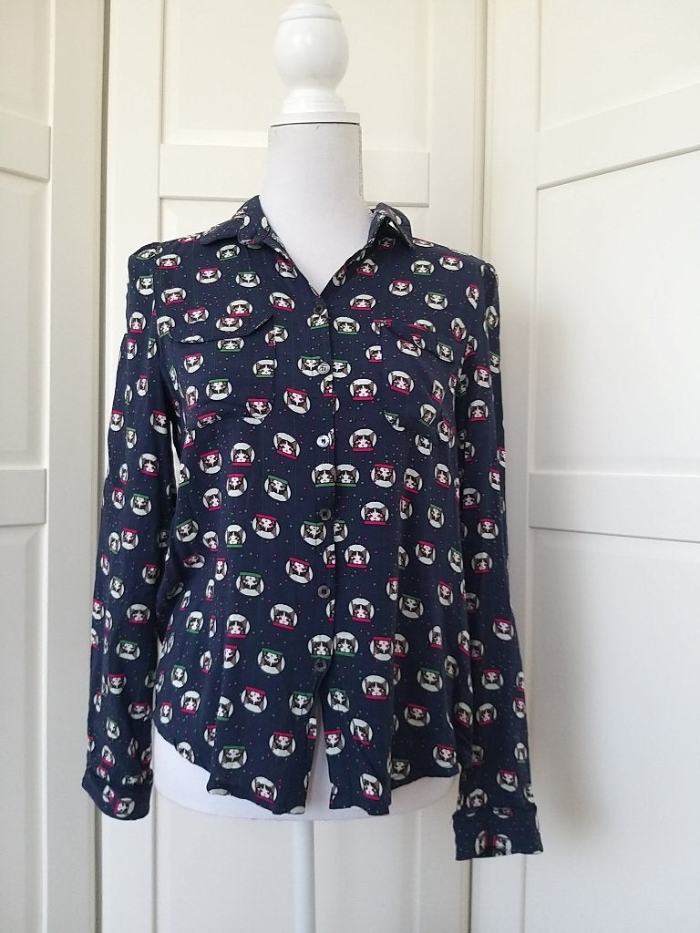 Paul & Joe Sister blauwe poezen blouse maat 36 S, valt als M, Kleding | Dames, Blauw, Ophalen of Verzenden, Paul & Joe Sister