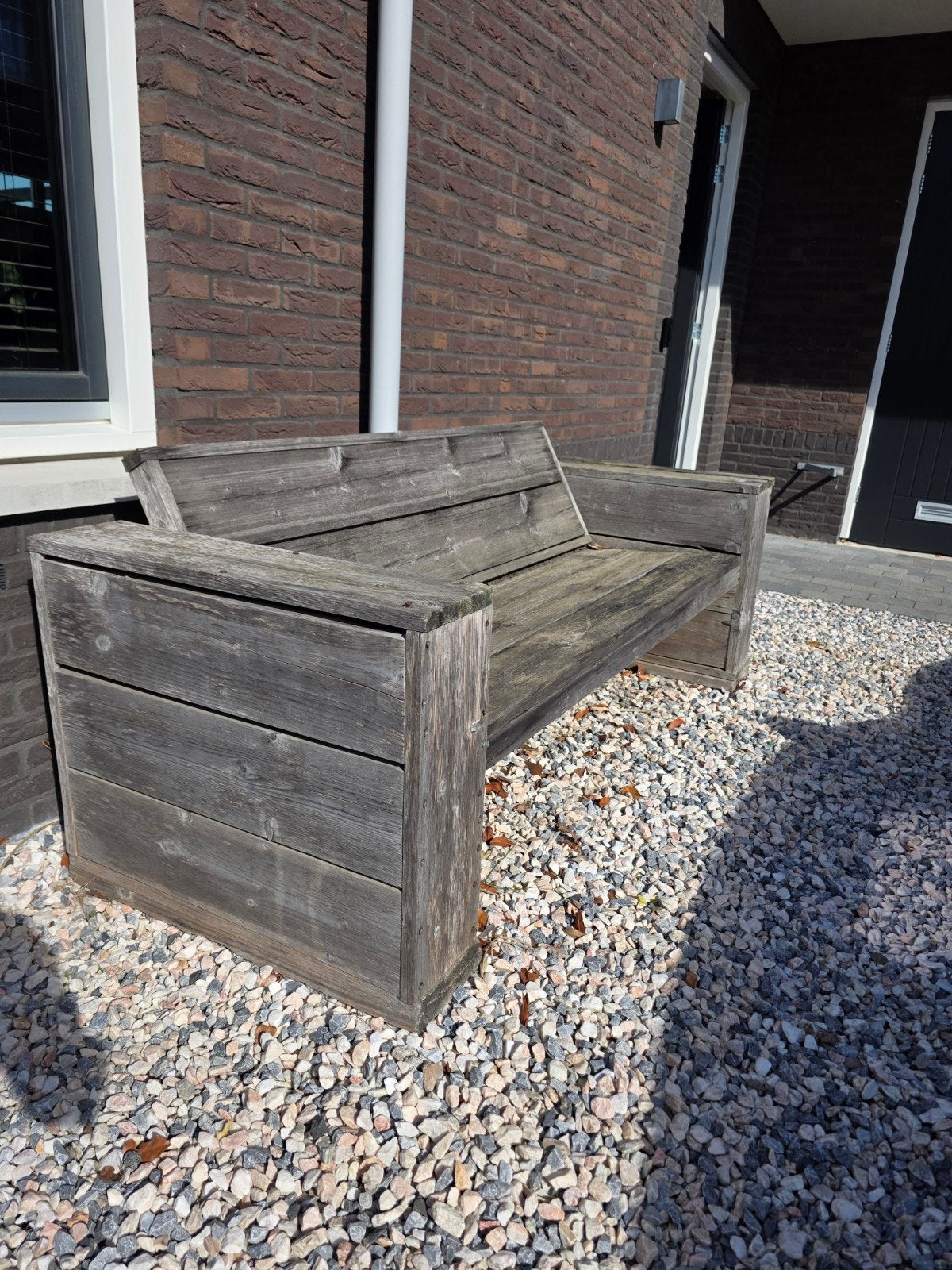 Steigerhout tuinbank lounge bank, gratis, Tuin en Terras, Ophalen, Gebruikt, Hout