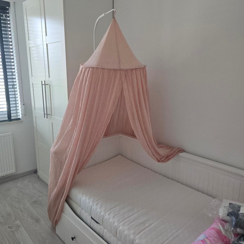 Klamboe voor kinderkamer roze inclusief standaard, Ophalen, Zo goed als nieuw