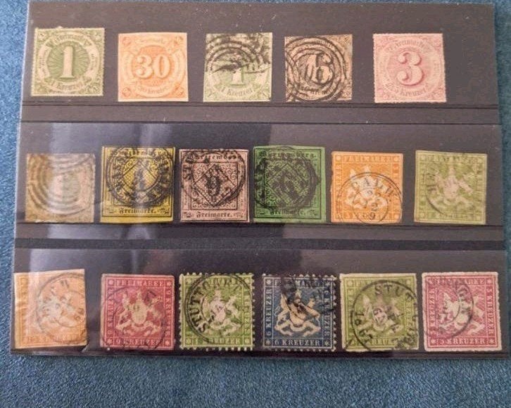 Postzegels oud Duitse Staten Duitsland Kreuzer Bayern 1851, Postzegels en Munten, Postzegels | Nederland, Ophalen of Verzenden