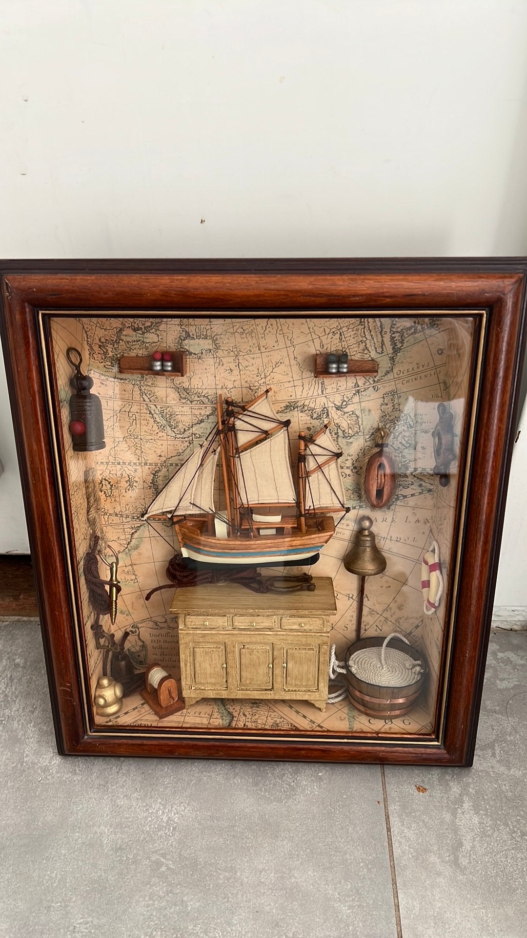Mooi mini tafereel in 3D-lijst, Ophalen of Verzenden, Zo goed als nieuw, Schaalmodel