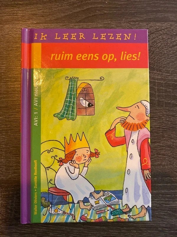 Ik leer lezen! ruim eens op, lies! AVI: 1, Ophalen of Verzenden, Zo goed als nieuw, Walter Olieslagers, Daniëlle Roothooft, Fictie algemeen
