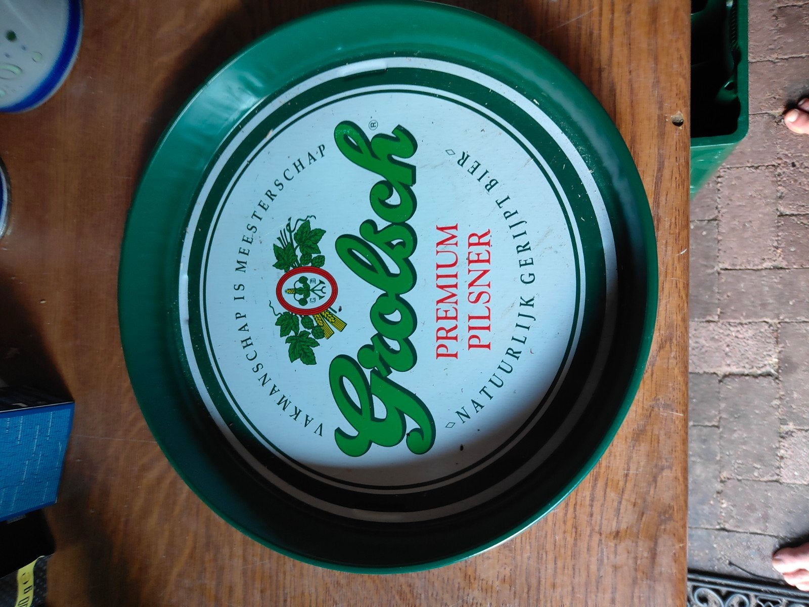 Vintage Grolsch dienblad - Premium Pilsner, Ophalen of Verzenden