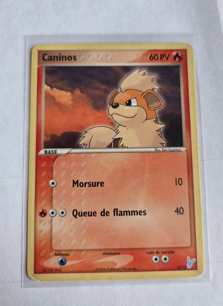 Pokémon Kaart Caninos 4/12 - Frans, Ophalen of Verzenden, Gebruikt, Losse kaart