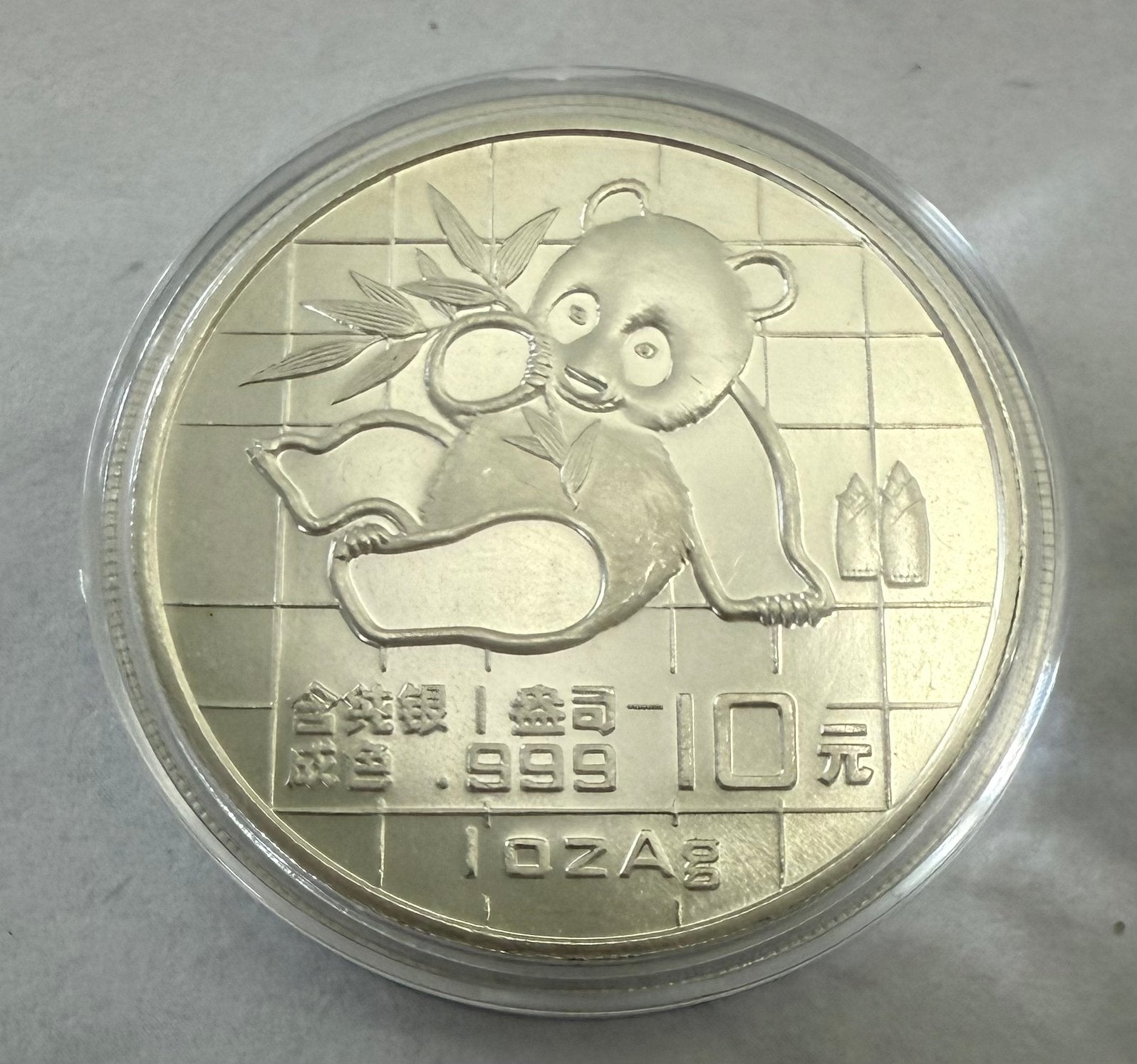 1 oz 1989 Panda 10 Yuan 999 zilver, Ophalen of Verzenden, Zilver