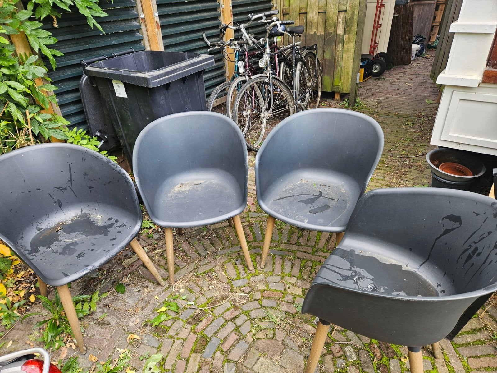 4 tuinstoelen, Tuin en Terras, Ophalen, Gebruikt