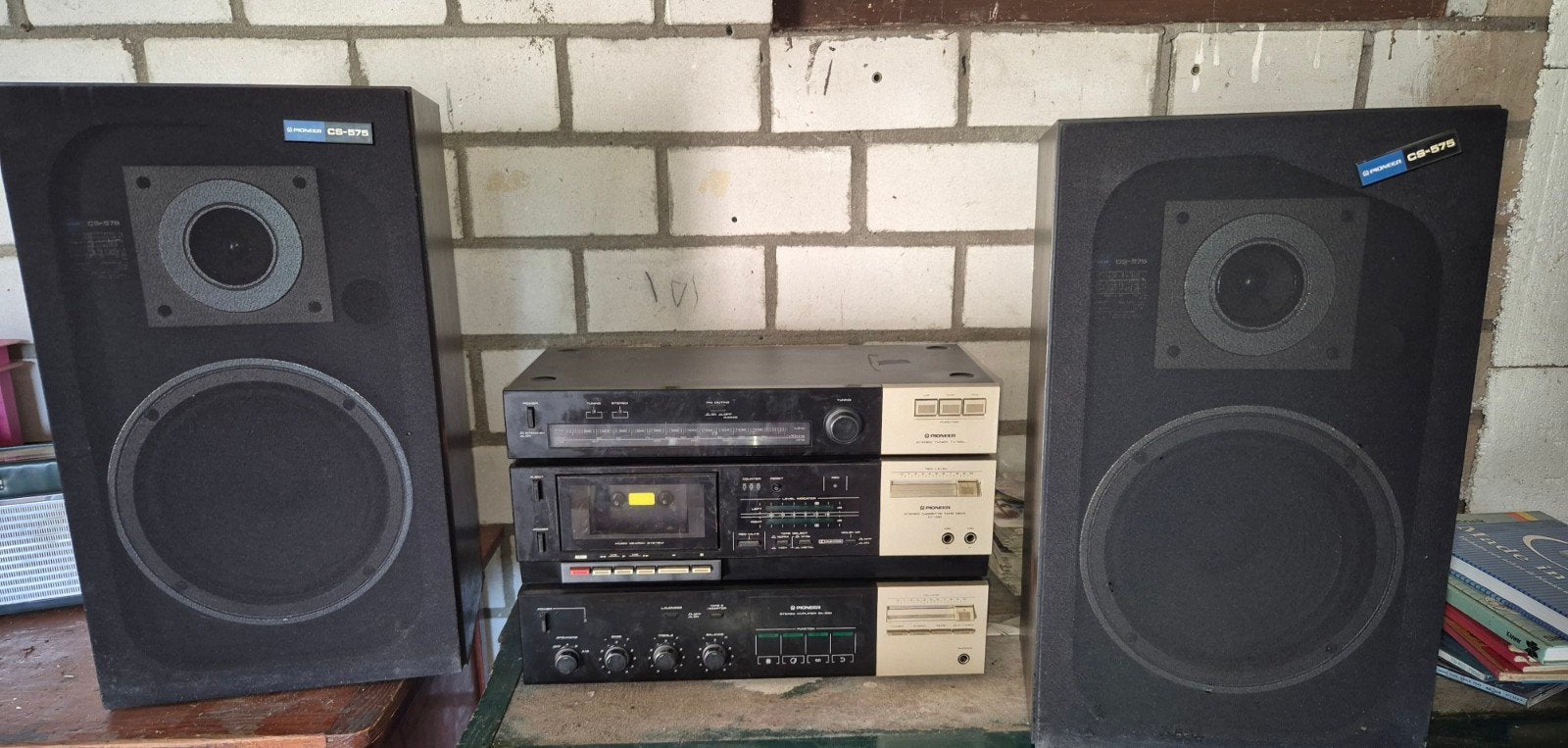 Vintage Pioneer Stereo Set uit jaren 80 incl speakers, Ophalen, Gebruikt, Cassettedeck, Pioneer