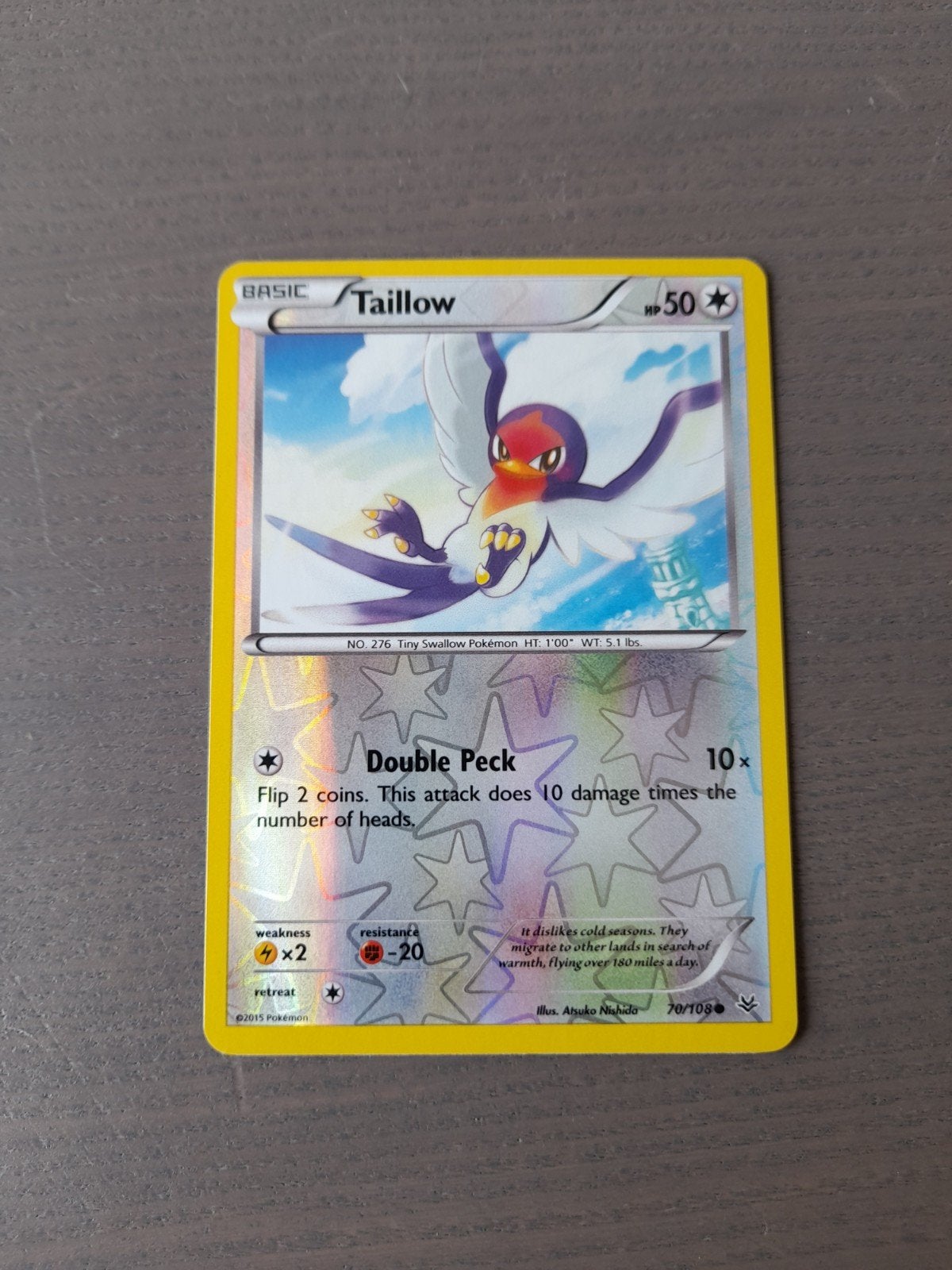 Roaring skies 70/108 taillow reverse, Ophalen of Verzenden, Gebruikt, Losse kaart, Foil