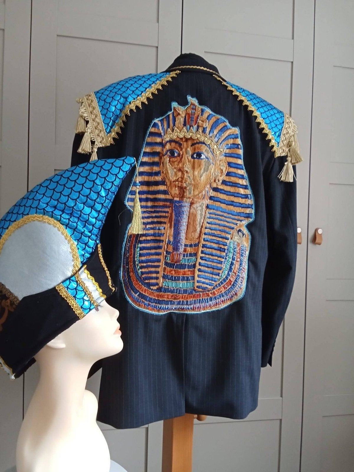 carnavals set, jas en steek! Egypte, Ophalen of Verzenden, Zo goed als nieuw, Maat 56/58 (XL)