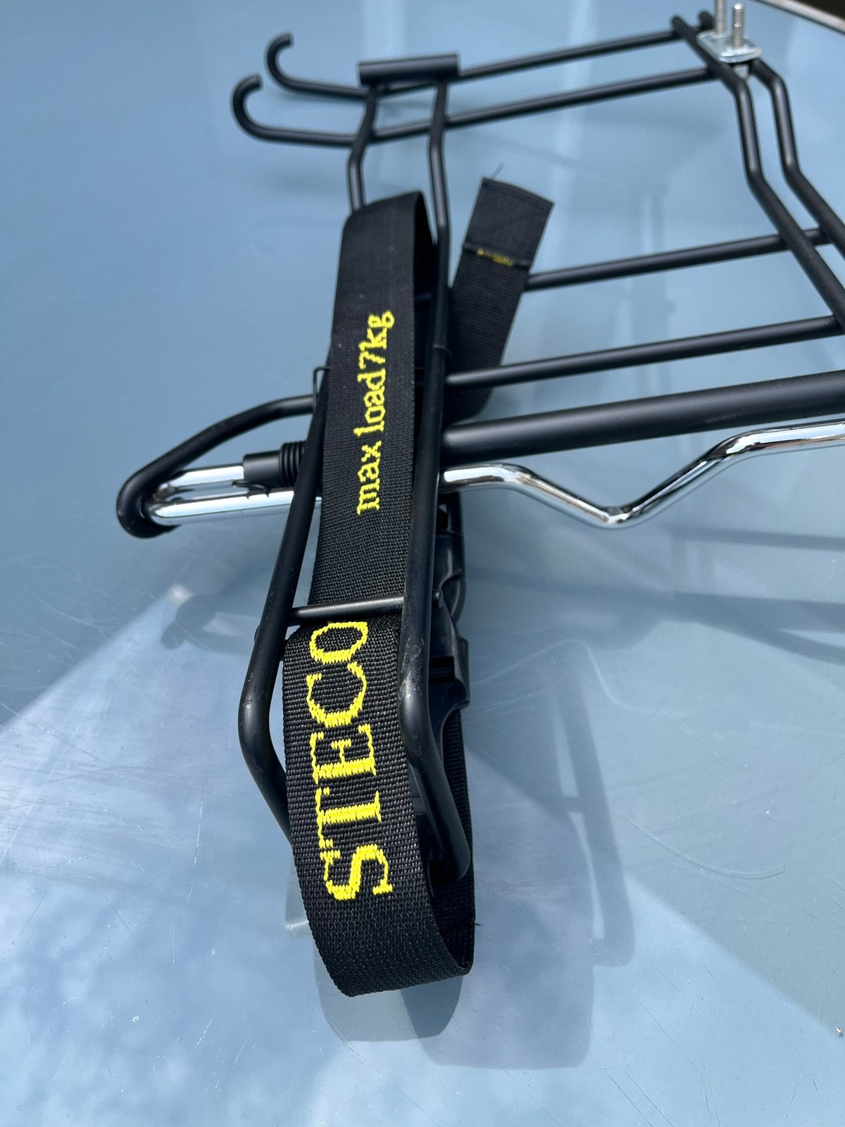 Steco Buggydrager Achterzijde Fiets Zwart/Grijs Max 7kg, Ophalen, Zo goed als nieuw