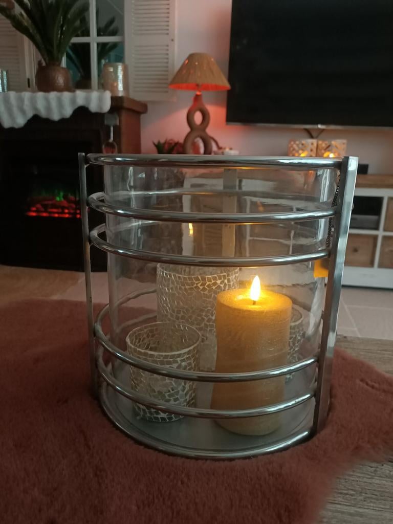 Riviera Maison Windlicht met 3 Glazen Lichthouders, Ophalen of Verzenden