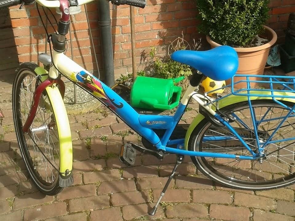 Kinderfiets 24 inch - Blauw/Geel/Rood, Ophalen of Verzenden