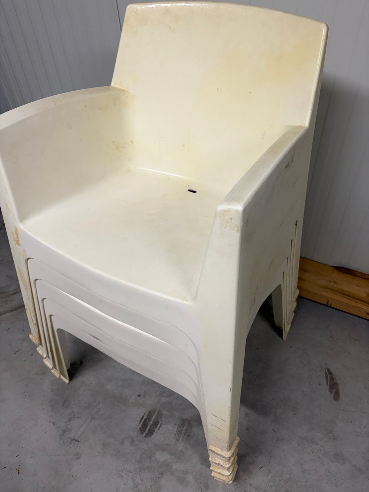 Stapelbare kunststof tuinstoelen (6 stuks), Tuin en Terras, Ophalen of Verzenden, Gebruikt, Kunststof, Stapelbaar