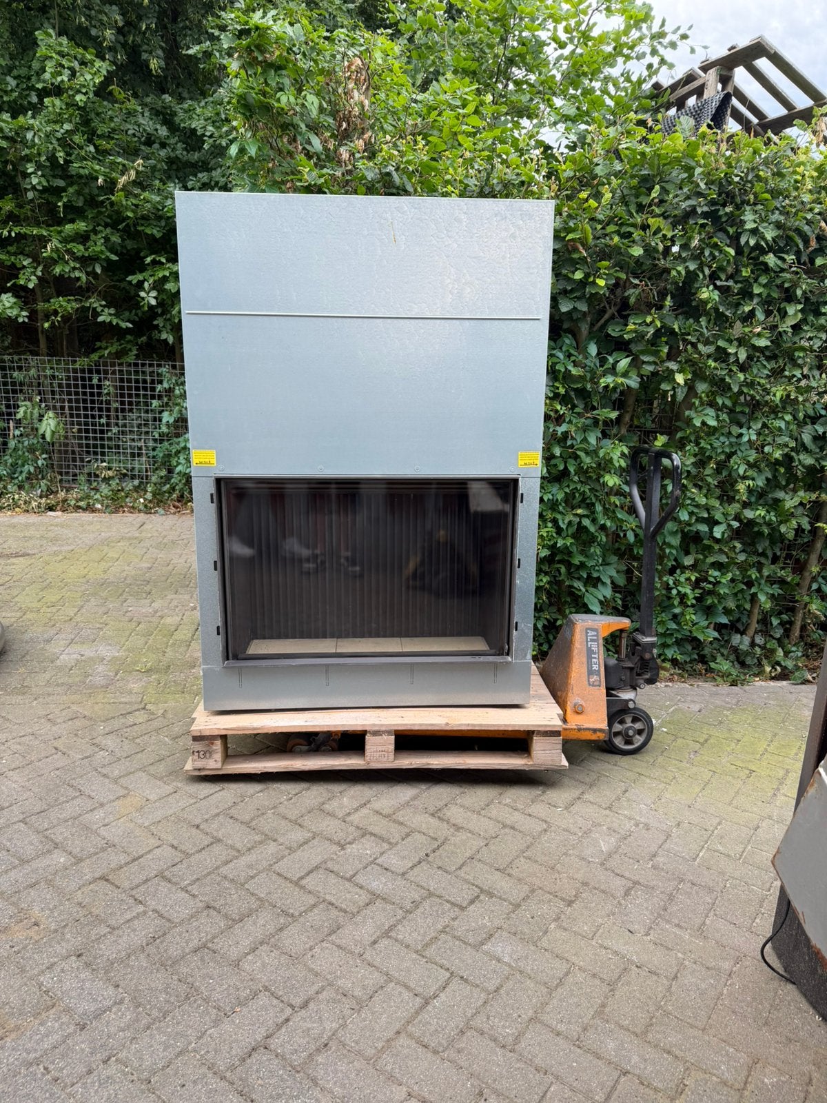 Kalfire heat pure 100 nette liftdeurhaard, Ophalen, Houtkachel, Zo goed als nieuw, Inbouw