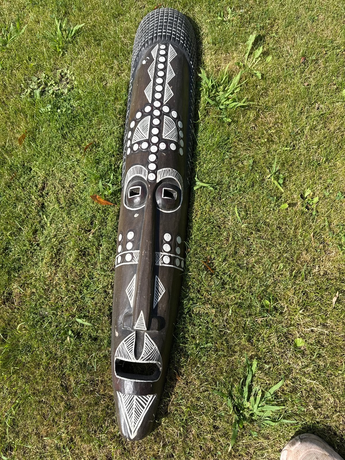 Groot Afrikaans Masker - Handgesneden Hout, Ophalen, Overige onderwerpen, Houtsnijwerk, Handgemaakt