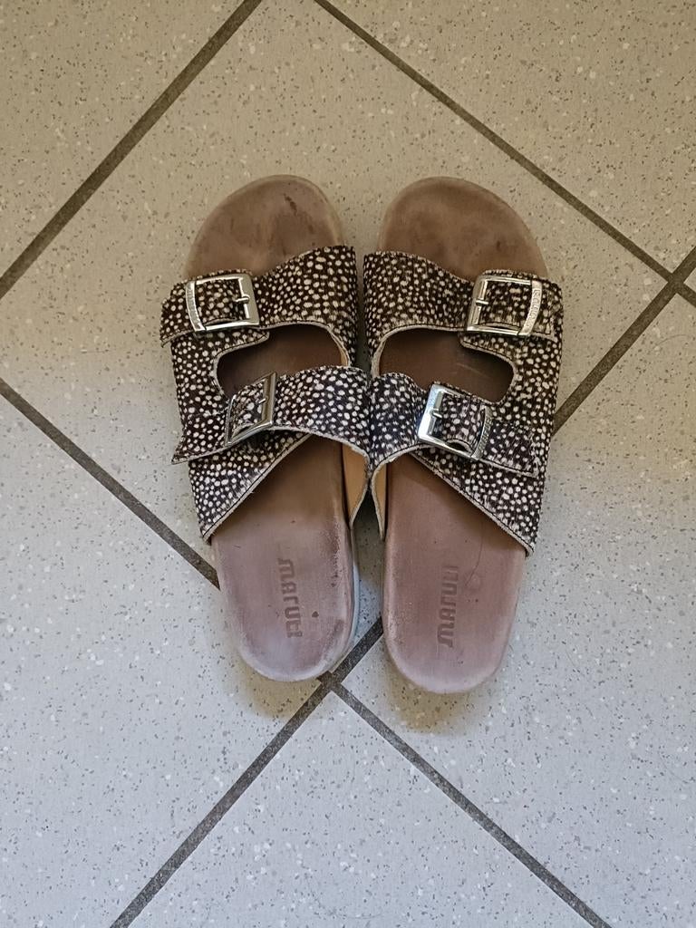 Maruti slippers met panterprint - Maat 42, Kleding | Dames, Schoenen, Slippers, Bruin, Ophalen of Verzenden, Maruti