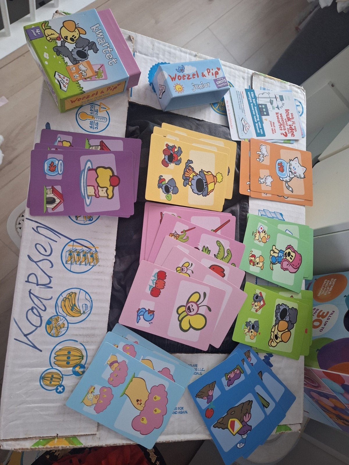 Woezel en Pip Kwartet Junior Kaartspel, Een of twee spelers, Ophalen of Verzenden, Zo goed als nieuw, Woezel & Pip