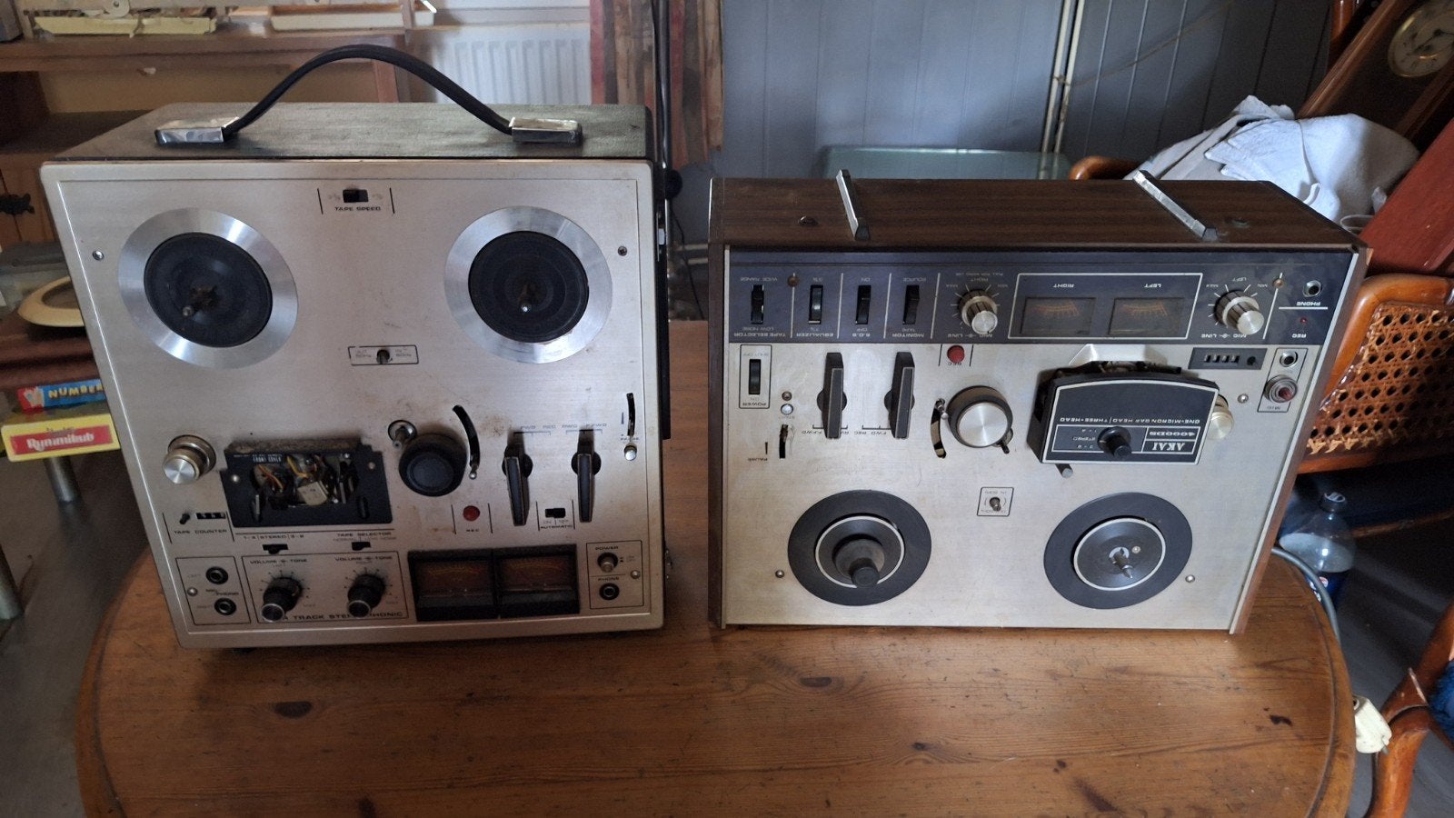 2 Akai Bandrecorders - Vintage Audio Collectie, Audio, Tv en Foto, Ophalen, Bandrecorder