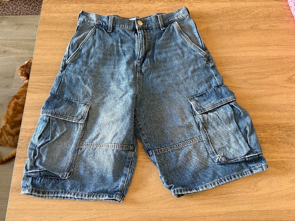 Korte spijkerbroek maat 28 C&A als nieuw, Kleding | Heren, Blauw, W32 (confectie 46) of kleiner, Zo goed als nieuw, C&A