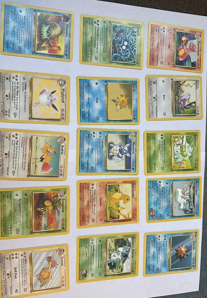 15 1995 pokemon kaarten 5 1st edititions en 1 shadowless, Ophalen of Verzenden, Zo goed als nieuw, Meerdere kaarten