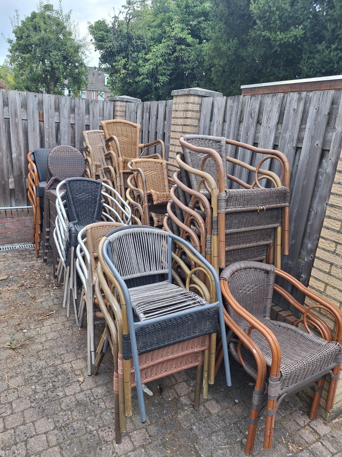 Terrasstoelen per stuk, Ophalen, Gebruikt