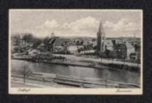 Delfzijl Panorama Kerk., Ophalen of Verzenden, 1920 tot 1940, Gelopen, Groningen