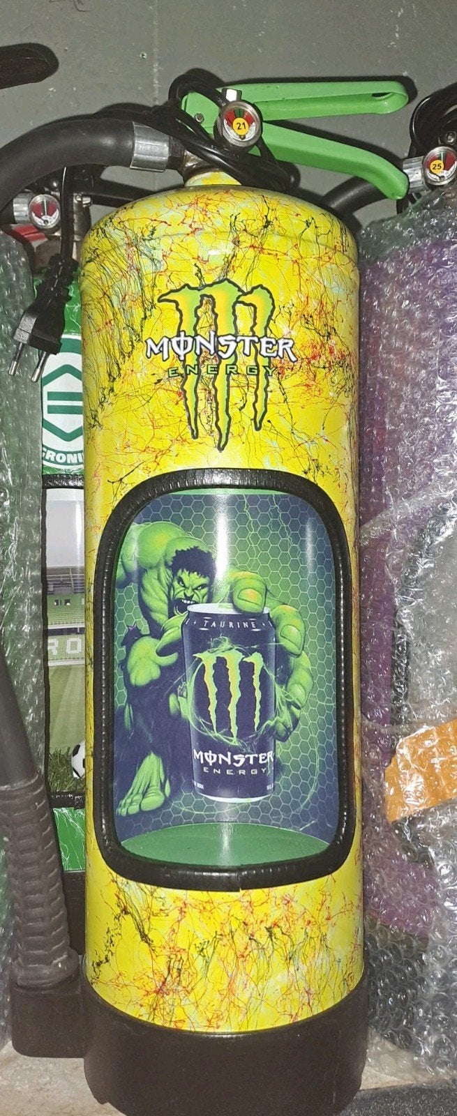Monster energie  lamp, Ophalen of Verzenden, Zo goed als nieuw, Brandblusser
