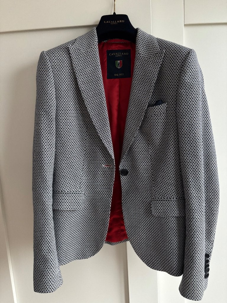Dames blazer Cavallaro Napoli blauw-wit, maat 38, Kleding | Dames, Blauw, Jasje, Gedragen, Ophalen
