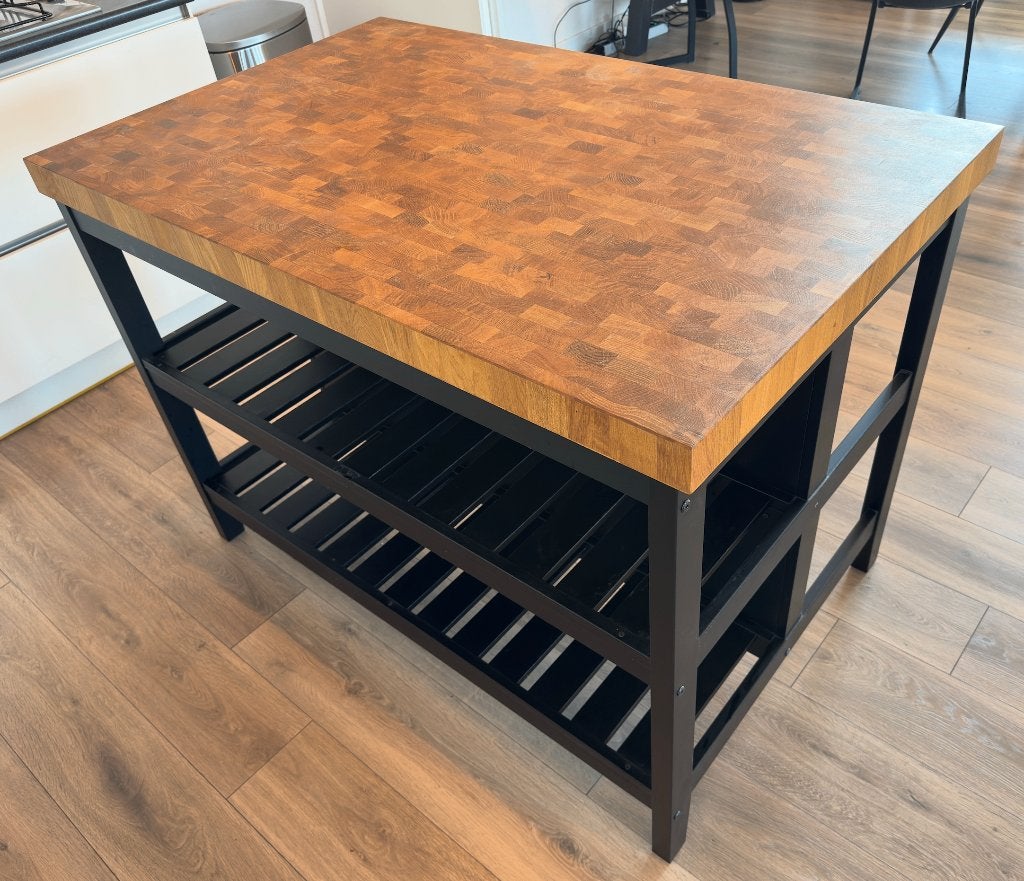 IKEA VADHOLMA keukeneiland, goede staat, ophalen in Nijmegen, Ophalen, Gebruikt, Zwart, 50 tot 100 cm