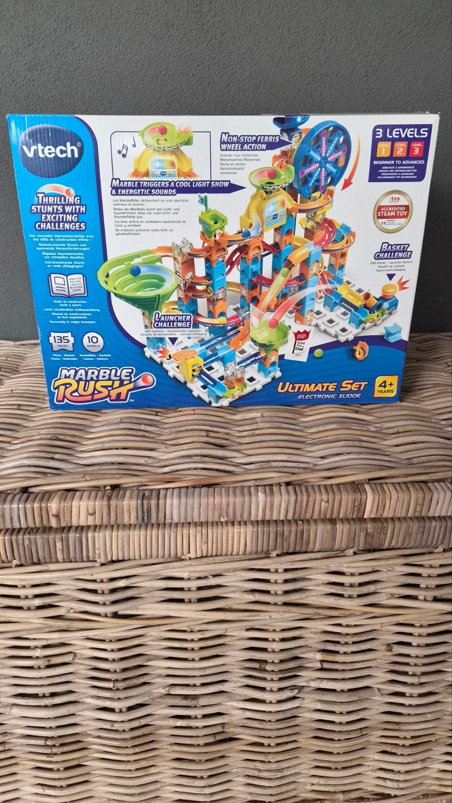 VTech Marble Rush Ultimate Set - Elektronische knikkerbaan, Ophalen of Verzenden, Zo goed als nieuw, Bouwen, Met licht