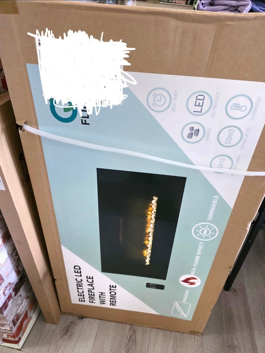 Nieuwe elektrische LED haard met afstandsbediening, Ophalen of Verzenden