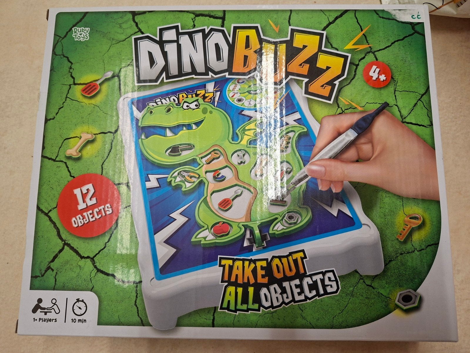 Dino Buzz spel (dokter bibber variant) bordspel, Een of twee spelers, Verzenden, Zo goed als nieuw