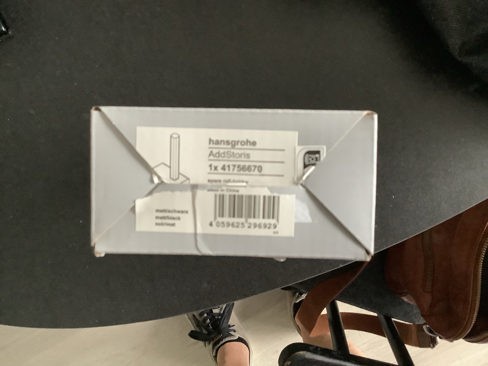 Hansgrohe AddStoris WC Rolhouder Mat Zwart, Huis en Inrichting, Badkamer | Badtextiel en Accessoires, Nieuw, Ophalen, Toilet-accessoire