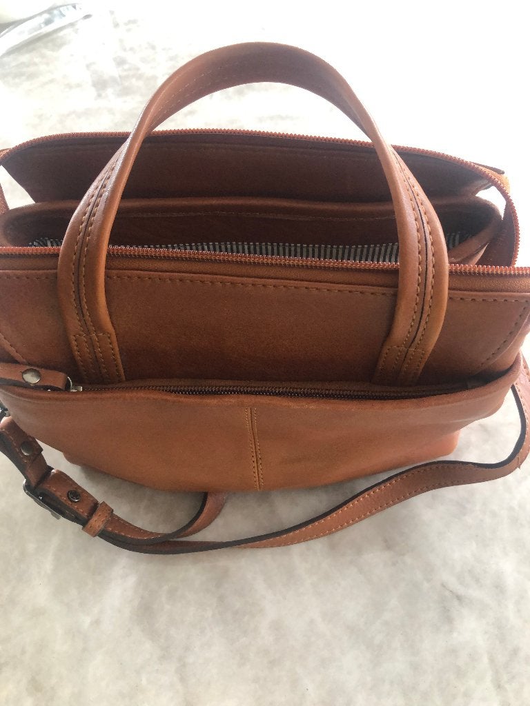 Leren Berba Tas, Ophalen, Nieuw, Bruin, Handtas