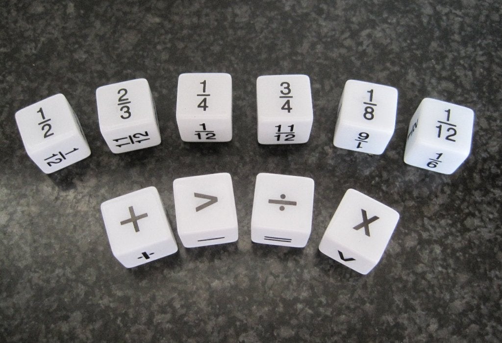 Breuken en Rekenen Dobbelstenen Set (10 stuks), Ophalen of Verzenden, Nieuw, Puzzelen