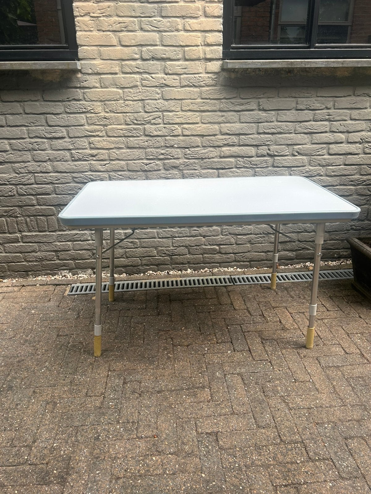 Camping tafel hoogte verstelbare pootjes, Ophalen, Gebruikt, Campingtafel