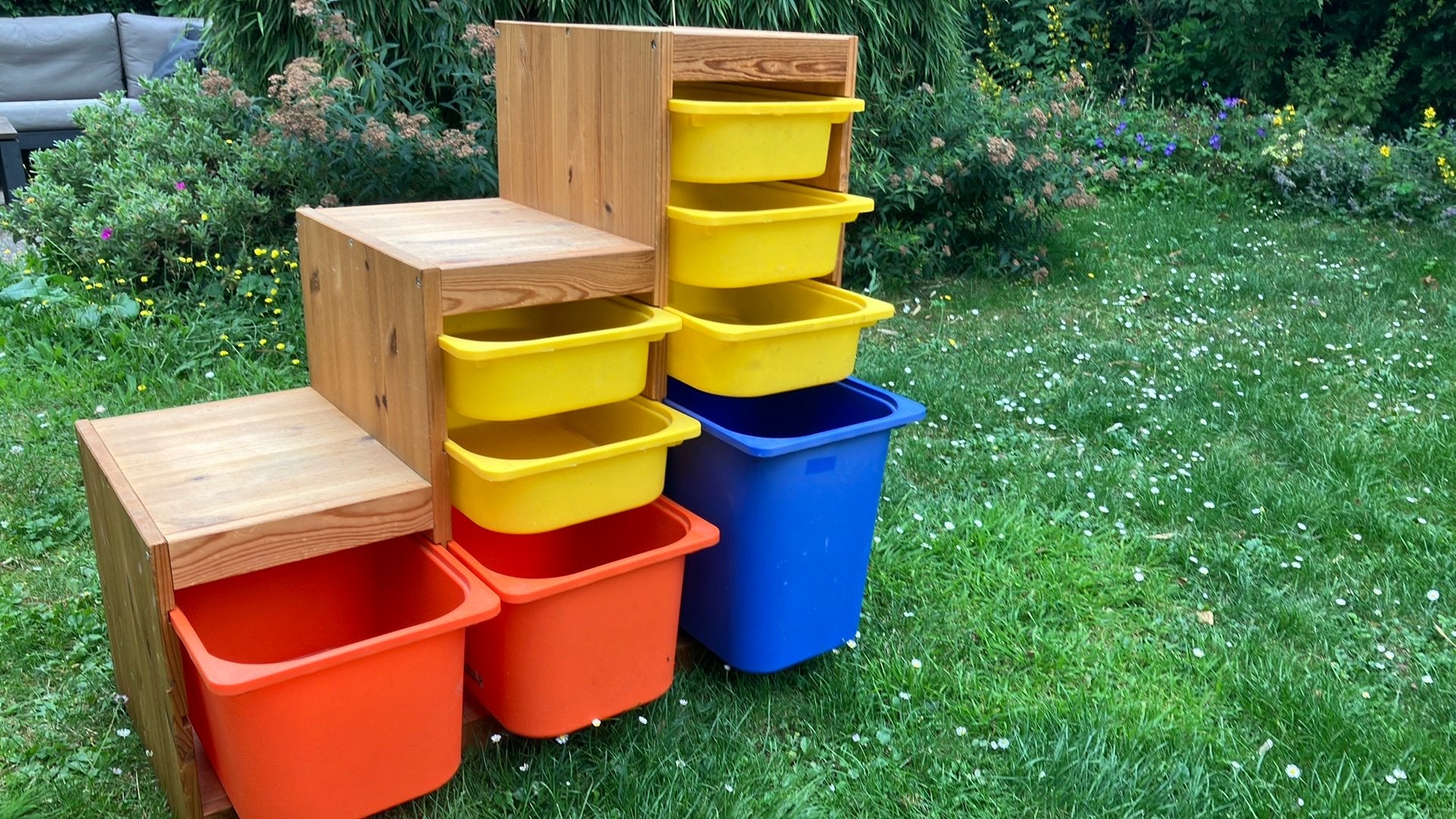 Ikea opbergmeubel met kleurige bakken, Huis en Inrichting, Kasten | Ladekasten, Ophalen, Zo goed als nieuw, 25 tot 50 cm, Minder dan 100 cm