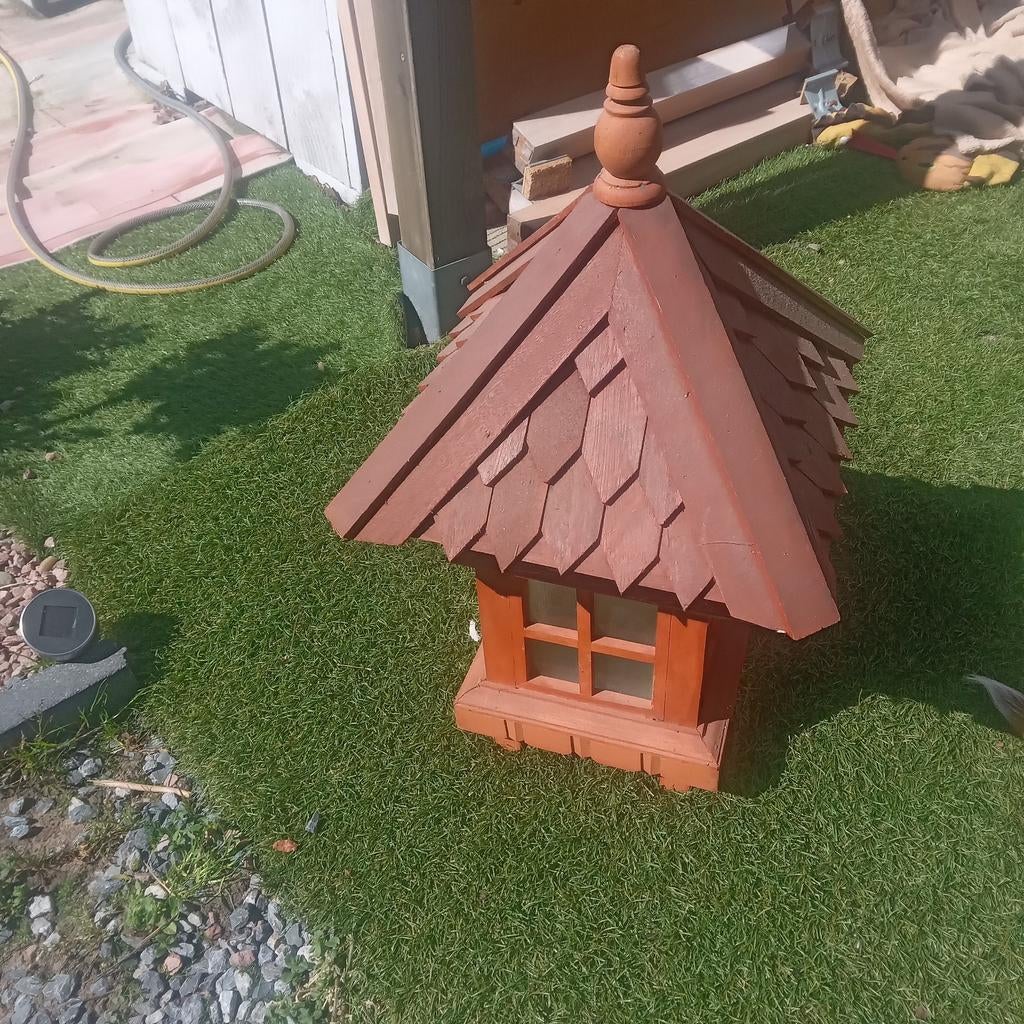 Balinese lampen huisjes - 5x hout, 2x bamboe, 65cm hoog, Ophalen, Gebruikt, Balinees, Exotisch
