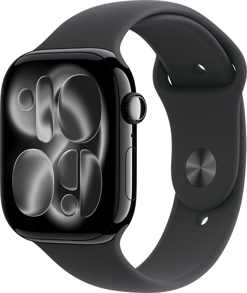 Apple Watch Series 11 46mm Jet Black – Black Sport Band M/L, Ophalen, Apple Watch ⌚️, Zwart, IOS