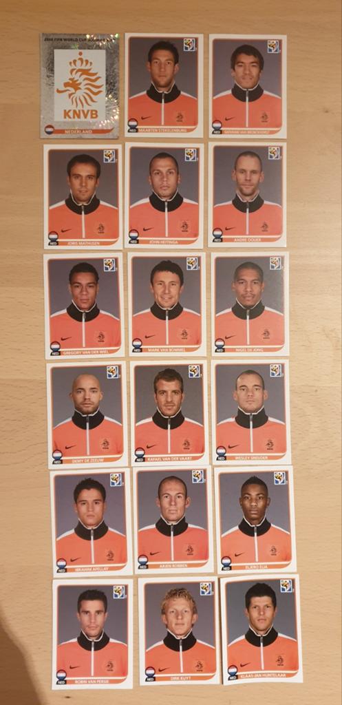 Panini WK 2010 stickers complete set Nederland logo, spelers, Verzamelen, Sportartikelen en Voetbal, Ophalen, Zo goed als nieuw